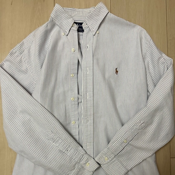 Men’s Ralph Lauren, Yarmouth Fit, Long Sleeve, Striped Dress Shirt - Size 16/33 - Picture 3 of 10